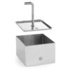 gastroHeSt - Forma na pokrmy a cukrovinky štvorcová (Veľkosť: forma - 65x65x(H)45 mm (512166) + prítlačný poklop - 63x63x(H)55 mm (512227))
