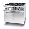 gastroHeSt - Plynový šporák Kitchen line, 4 horákový s el. konvekčnou rúrou GN 1/1